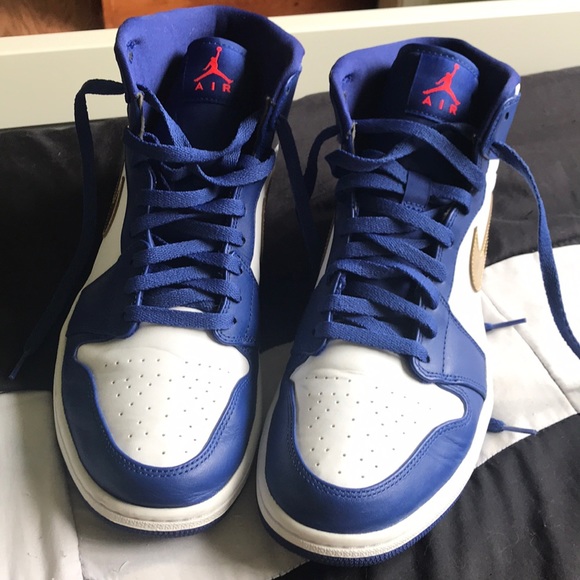 Air Jordan Olympic 1’s blue and gold - Picture 2 of 3